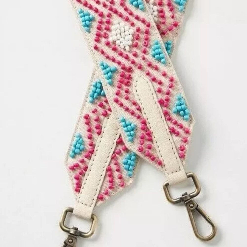 Anthropologie geo bag strap NWT 47 inches - Picture 2 of 2